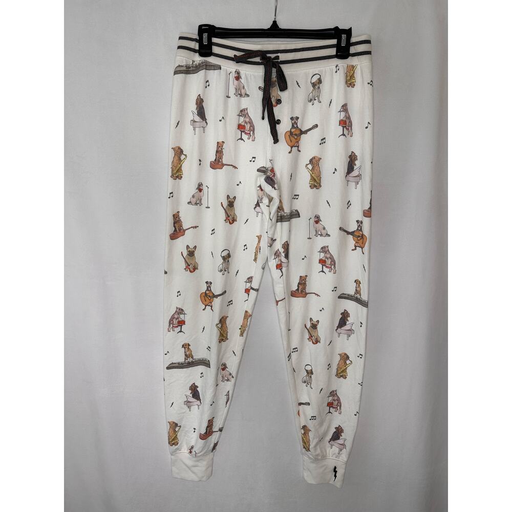 P.J. Salvage Men Pajama Pants Dogs Musical Novelty Print Soft Cozy Lounge Medium